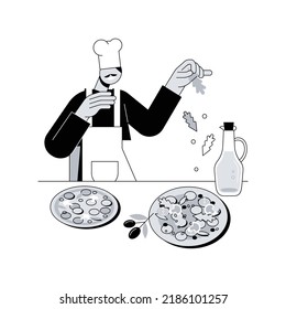 Italian Cuisine Abstract Concept Vector Illustration. Mediterranean Cuisine, Italian Restaurant, Pizzeria Menu, Italy Food, Dine-in Restaurant, Takeout Meal, Spaghetti Recipe Abstract Metaphor.
