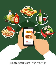Italian cuisine et of popular dishes with stuffed cannelloni minestrone soup pasta with mussel pizza ravioli tiramisu flat icons vector illustration