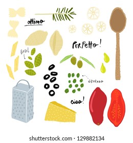 Italian cuisine ingredients