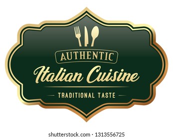 Italian Cuisine Label