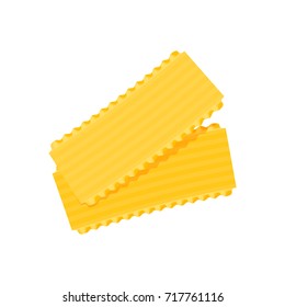 Italian cuisine. Pasta lasagna. Vector illustration cartoon flat icon isolated on white.