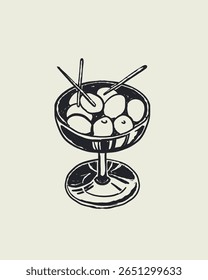 Culinária italiana e ilustrações inspiradas no mar com massa, frutos do mar, vinho, limões, conchas, ervas no estilo do vetor de desenhos animados doodle, arte de parede de cozinha mediterrânea imprime no estilo la dolce vita.