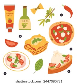 Italian cuisine vector element design