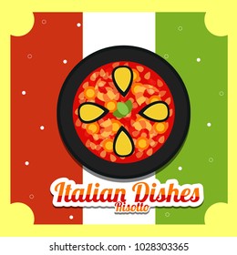 Italian Dishes Illustration