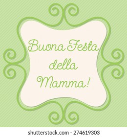 Italian doodle frame card in vector format.