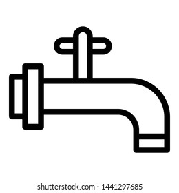 Italian faucet icon. Outline italian faucet vector icon for web design isolated on white background