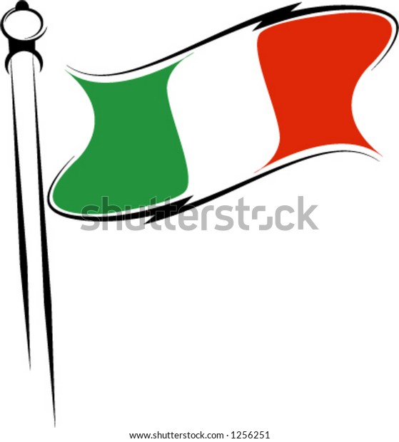 Italian Flag Stock Vector (Royalty Free) 1256251 | Shutterstock