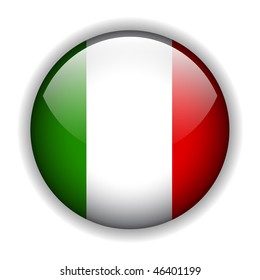 Italian flag button, vector