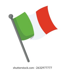 Italian flag clip art, flat design vector illustration, italy flag clip art, italy clip art, clip art italy
