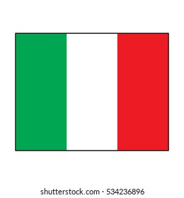 Italian flag in correct proportions and colors