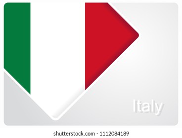 Italian flag design background layout. Vector illustration.