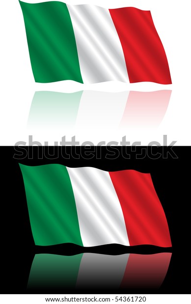 Drapeau Italien Image Vectorielle De Stock Libre De Droits