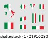 italian flag isolated