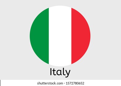 Italian flag icon, Italy country flag vector illustration