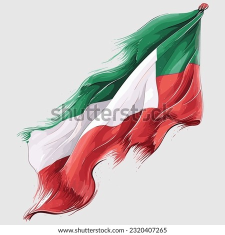 Italian flag illustration Vector art