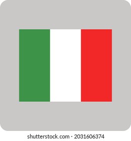 Italian flag, illustration, vector, on a white background.