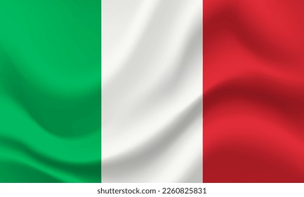 Italian flag. Flag of Italy. Italy banner. Symbol, icon. Italy flag illustration. 