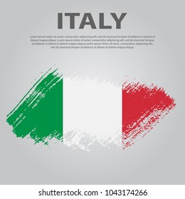 Italian Flag Flag Italy Brush Stroke Stock Vector (Royalty Free ...