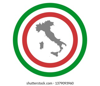 Italian Flag Map Stock Vector (Royalty Free) 1379093960 | Shutterstock