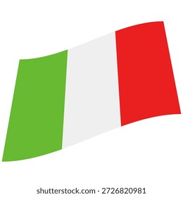 Bandeira italiana com polo em vetor