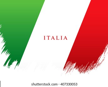 Italian flag. Italian translation of the inscription: Italy