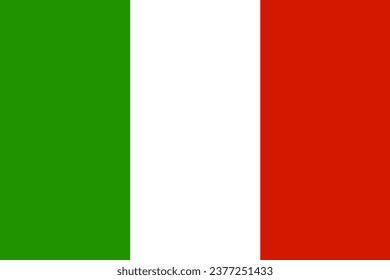 Italian flag, vector 10 eps.