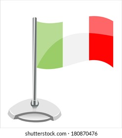 Italian flag, vector illustration