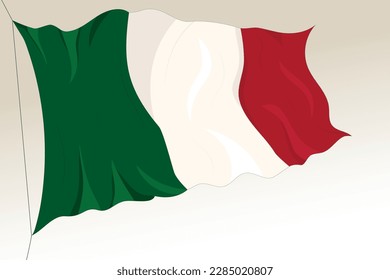 italian flag waving patriotic background for text