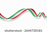 Italian flag wavy abstract background layout. Vector illustration.