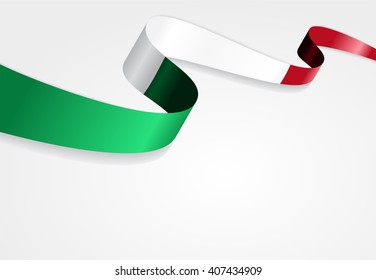Italian flag wavy abstract background. Vector illustration.