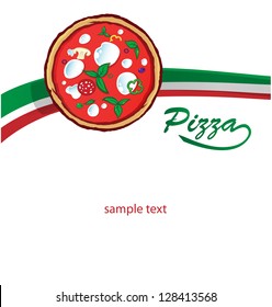  With Italian Flag/pizza Background