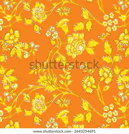 Italian floral pattern, Original from the 18th century. The Cleveland Museum of Art, Vintage flower pattern art drawing illustration, seamless flower pattern painting, old art print