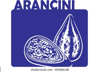 Italian food - Arancini - vector