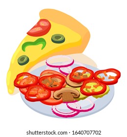 Italian food icon. Isometric illustration of italian food vector icon for web