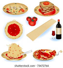 Italian food illustrations
