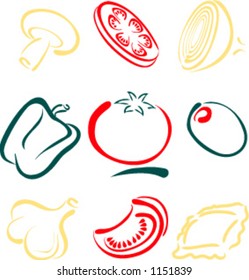 Italian food lineart