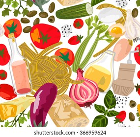 Italian Food Seamless Background