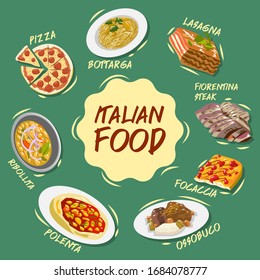 Italian Food Vector Set Collection Graphic Stock Vector (Royalty Free ...