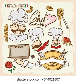 italian foods objects drawing graphic  design 