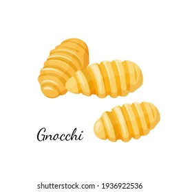 Italian gnocchi. Home made pasta cuisine. Traditional pasta food. Vector