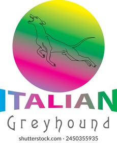 Italienische Windhundfarbe Vektorgrafik