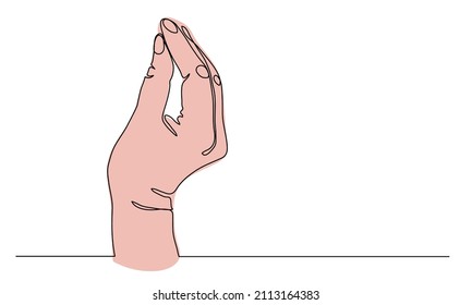 Italian Hand Gesture Expression One Continuous Stock Vector (Royalty ...