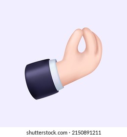 Italian Hand Gesture. Famous Emoticon, 3D Design. Vector illustration