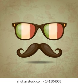 Italian Hipster. Vector illustration