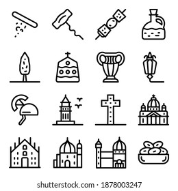 
Italian History Elements in Filled Style Pack
