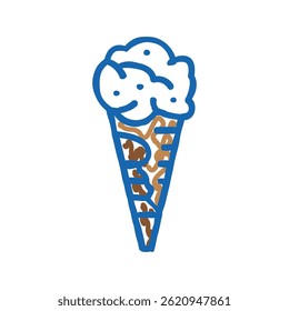 italian ice cream doodle icon sketch vector. italian ice cream sign. isolated symbol illustration