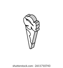 italian ice cream isometric icon vector. italian ice cream sign. isolated symbol illustration