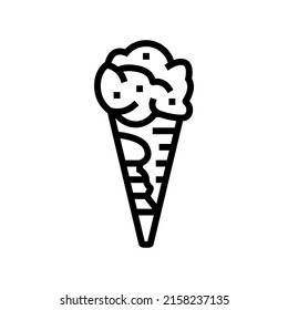 italian ice cream line icon vector. italian ice cream sign. isolated contour symbol black illustration