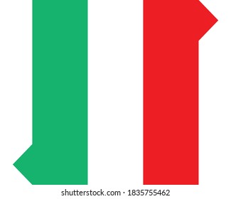Italian  icon flag background vector graphic. 
