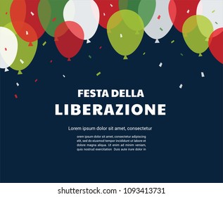 Italian independence day celebration. Second of June. Italian Republic Holiday. in Italian Liberation Day